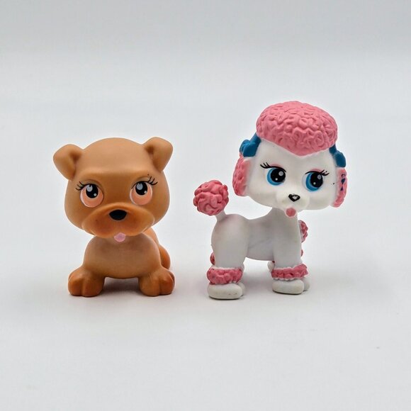Pink Poodle Brown Dog Chic Boutique Dog My Pet Pals Puppy Figures 2008 Toy Read - Picture 2 of 16